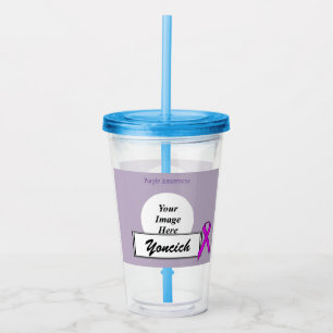 Verre En Acrylique Ruban standard violet par Kenneth Yoncich