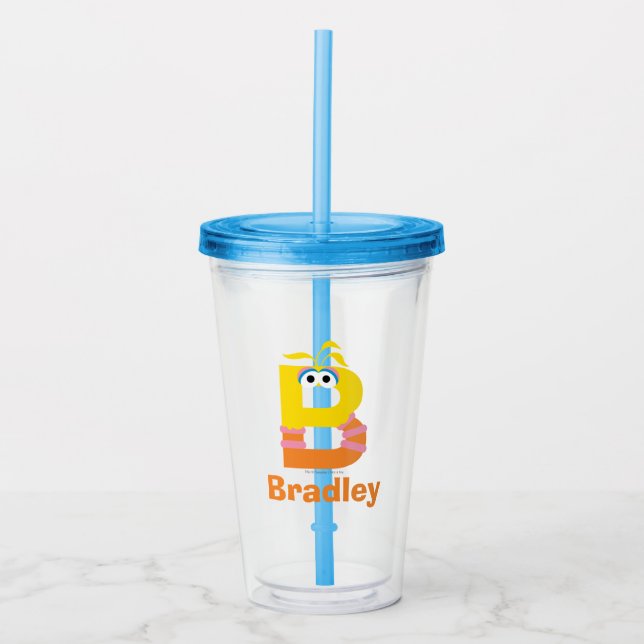 Verre En Acrylique Rue Sésame | B est pour Big Bird (Devant)