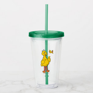 Verre En Acrylique Rue Sésame   Big Bird & Little Bird