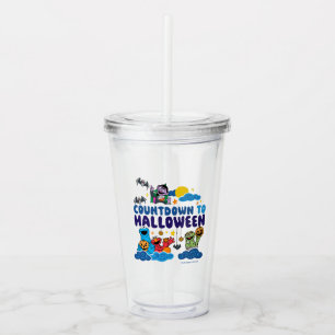 Verre En Acrylique Rue Sésame   Compte à rebours pour Halloween