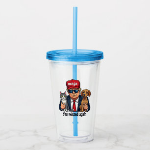 Verre En Acrylique Sauvez les animaux de compagnie Trump Election