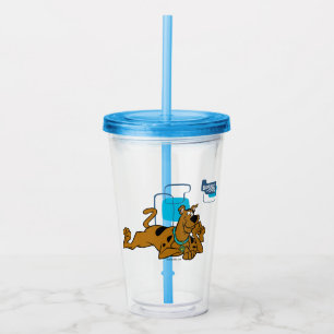 Verre En Acrylique Scooby-Doo Carré Rétro Couché