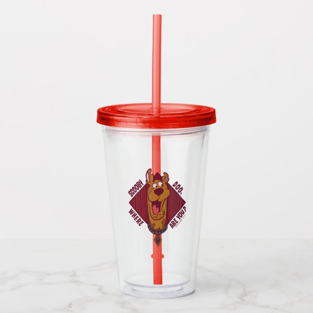 Verre En Acrylique Scooby-Doo Où Êtes-Vous Graphique Tribal (Devant)