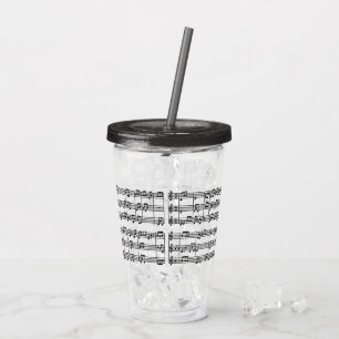 Verre En Acrylique Score musical Tumblers acryliques
