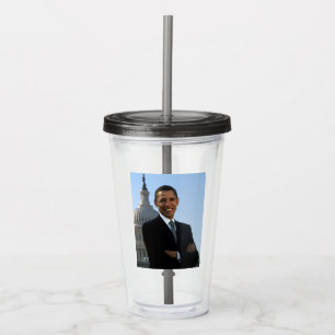 Verre En Acrylique Sénateur américain, 44e président américain Barack