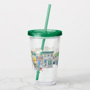 Verre En Acrylique Sesame Pals Doodley Graphisme
