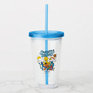 Verre En Acrylique Sesame Street Amis depuis 1969