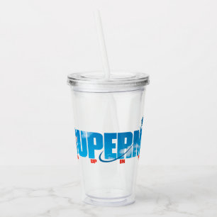 Verre En Acrylique Silhouette Superman Skybound