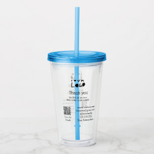 Verre En Acrylique simple et minimal ajoutez votre logo/votre design 