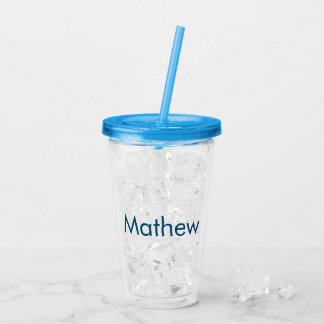 Verre En Acrylique simple lettre initiale monogramme ajouter votre no