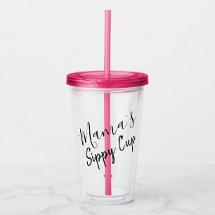 Verre En Acrylique Sippy Cup Script de maman
