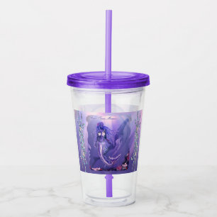 Verre En Acrylique Sirène de mer violette