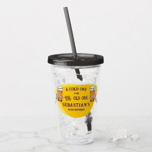 Verre En Acrylique Skeleton Un Froid Pour L'Anniversaire De La Bière 