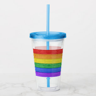 Verre En Acrylique SlipperyJoe's classique arc-en-ciel tactile artisa