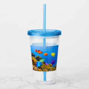 Verre En Acrylique SlipperyJoe's Fish Pride tropicale vert bleu pourp
