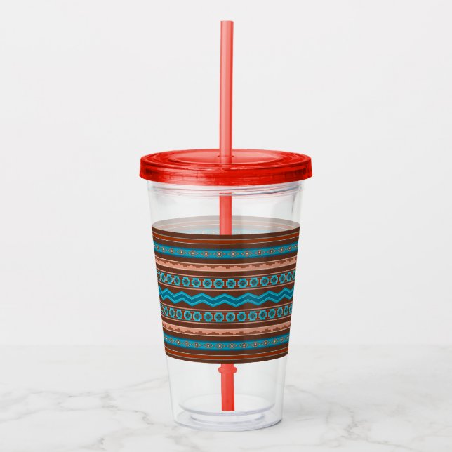 Verre En Acrylique Southwest Style Geometric Cameron Gorge Design (Devant)