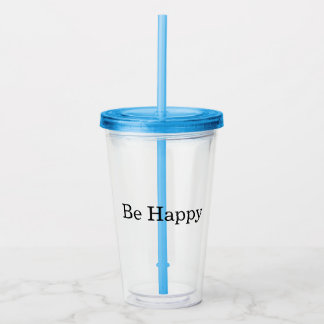 Verre En Acrylique Soyez Heureux