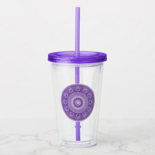 Verre En Acrylique Spirit Universe Dodecahedron Mandala Tumbler