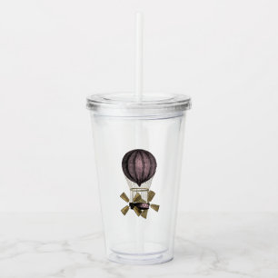 Verre En Acrylique Steampunk rose et or