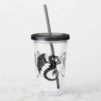 Style de tatouage en forme de dragon noir