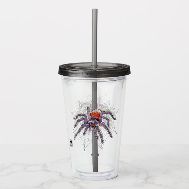 Verre En Acrylique Stylo Déplaisant et dessin d'encre Tarantula géant (Devant)