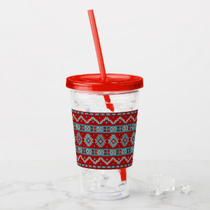 Verre En Acrylique Sud-Ouest Mesas Turquoise & Rouge