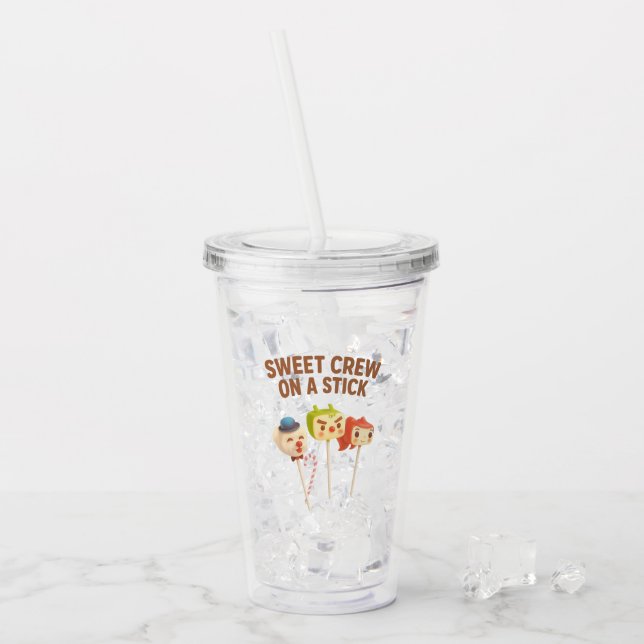 Verre En Acrylique Sweet Crew: Character Cake Pops on a Stick (Devant glace)