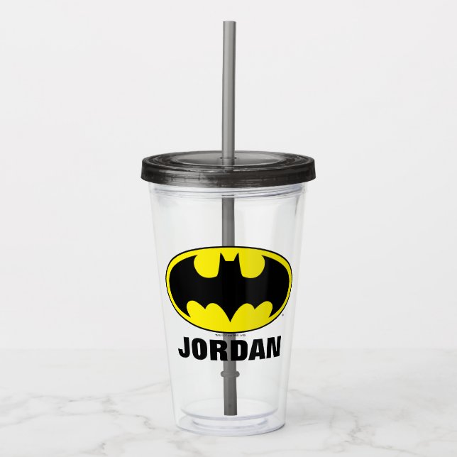 Verre En Acrylique Symbole Batman | Team Batman (Devant)