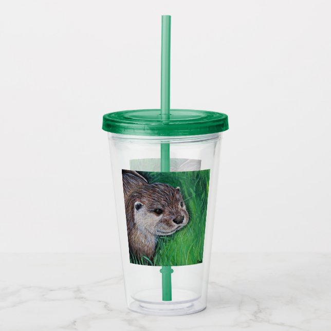 Verre En Acrylique Tableau de Little River Otter (Devant)