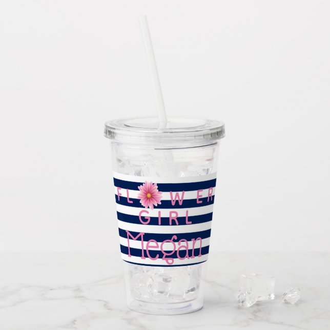 Verre En Acrylique Tasse personnalisée de demoiselle de honneur (Devant glace)