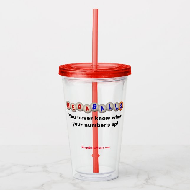 Verre En Acrylique Tasse réutilisable de boissons avec la couverture (Devant)