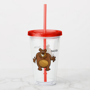Verre En Acrylique Tasses personnalisées Funny Bear