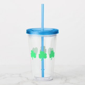 Verre En Acrylique Three Green Shamrock Trinity