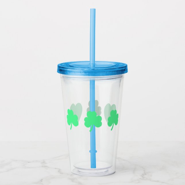 Verre En Acrylique Three Green Shamrock Trinity (Devant)