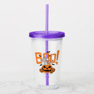 Verre En Acrylique Tom et Jerry  Joyeux Halloween Boo