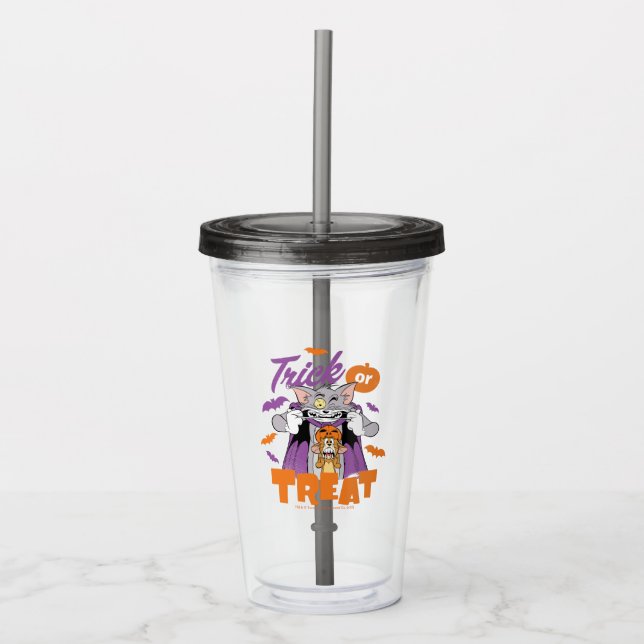 Verre En Acrylique Tom & Jerry | Tricoter ou traiter (Devant)