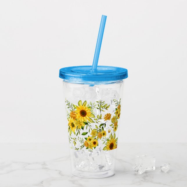Verre En Acrylique Tournesol 8 (Dos glace)