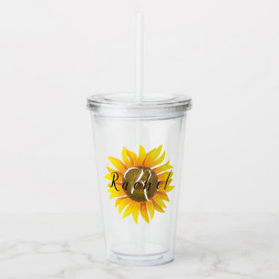 Verre En Acrylique Tournesol personnalisé 