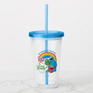 Verre En Acrylique Tous les Rainbows mènent à Sesame Street