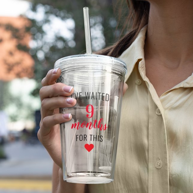 Verre En Acrylique Trendy Red Post Grossesse Drôle Citation (Créateur téléchargé)