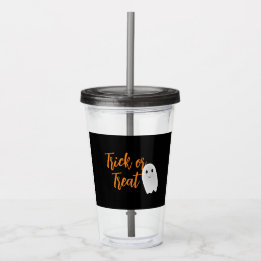 Verre En Acrylique Trick or Treat Fantôme Halloween