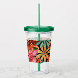 Verre En Acrylique tropical/hawaïen/floral/fleur