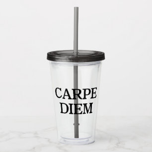 Verre En Acrylique Tumbler acrylique gris Carpe Diem