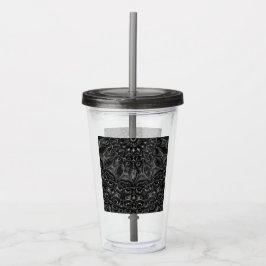 Verre En Acrylique Tumbler Acrylique Mandala Charbon