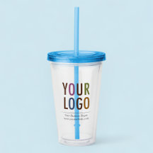 Tumbler en acrylique avec logo personnalisé et pai