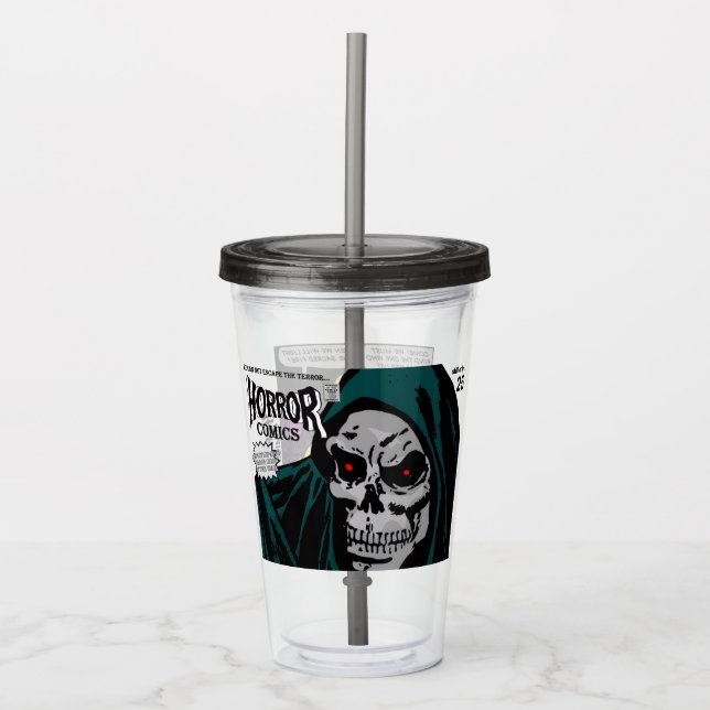 Verre En Acrylique Tumbler en acrylique Comics d'HORREUR des années 5 (Devant)