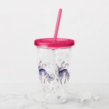 Tumbler en acrylique rose Ballet Borzoi