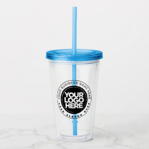 Verre En Acrylique Tumblers clairs personnalisés avec couvercle et p