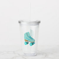 Turquoise Blue Retro Quad Roller Patinage Personna