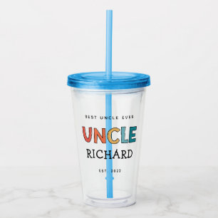 Verre En Acrylique Uncle personnalisé Retro cadeau meilleur oncle jam